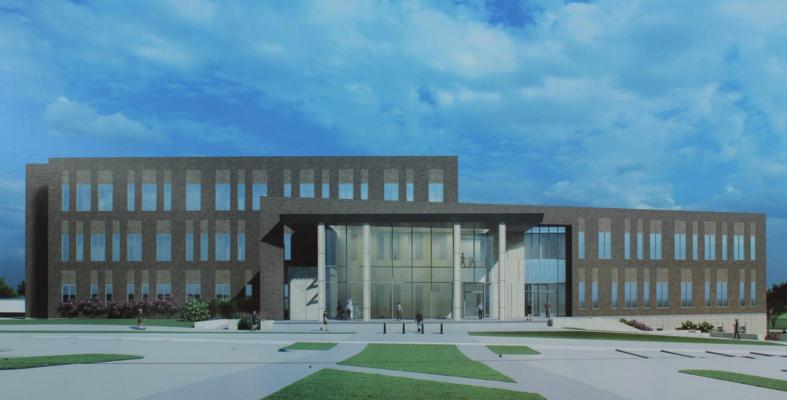 An artist’s rendering of the planned Kaufman County Justice Center. HANK MURPHY PHOTO
