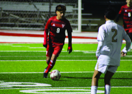 The Terrell Tigers took down the Kaufman Lions in a 3-0 shutout win at Memorial Stadium Jan. 9. Photo by Bodey Cooper