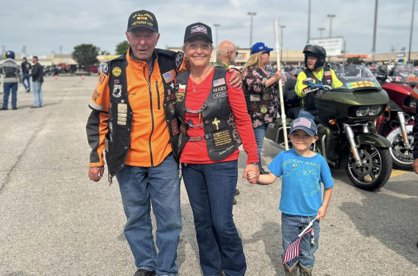 Hundreds of motorcyclists stopped in Terrell May 21 as part of the annual Run for the Wall cross-country event that began in California with an eventual destination of Washington, DC. Courtesy photos