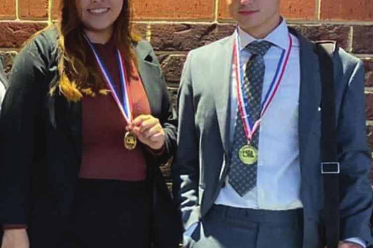 Terrell High students John Ory and Dalila Rameriz will compete in the State UIL debate completion at the Capitol in Austin. TISD SOCIAL MEDIA
