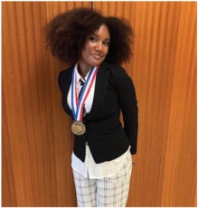 Terrell High School sophomore Zareah Brown brought home the bronze medal from the UIL State Poetry competition, finishing top-three in the state. Photo courtesy of Terrell ISD Facebook page