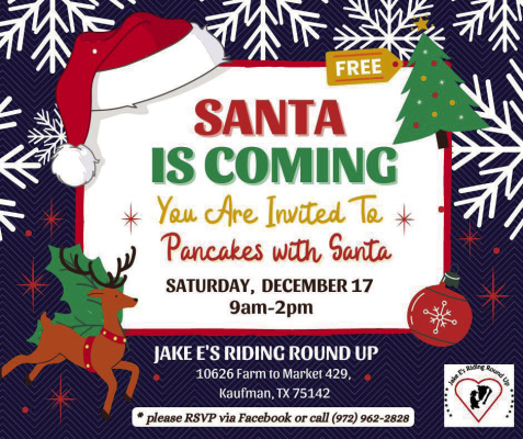 Jake E’s hosting annual Pancakes with Santa