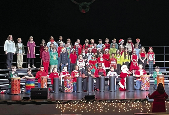 Directors Suzanne Zoch, Blythe Senkel and Samantha Williams, along with students from Dr. Bruce Wood Elementary, J.W. Long Elementary and Global Leadership Academy put on rousing holiday concerts for visitors and parents Nov. 30-Dec. 2. Additional photos on 2A. Photo courtesy of Terrell ISD Fine Arts Facebook page