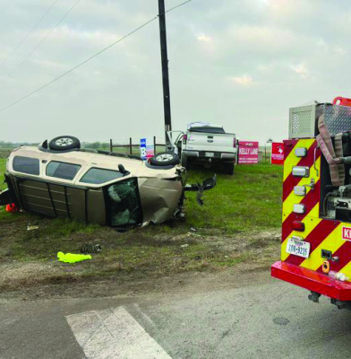 Terrell Volunteer Fire Department, Terrell Fire Department, Kaufman County Sheriff’s Office and multiple other agencies were on the scene of a fatality wreck Monday, March 4 at Farmto- Market Road 3486/County Road 322 at Highway 34. The scene of the crash was closed for multiple hours. Photo courtesy of Terrell Volunteer Fire Department Facebook page