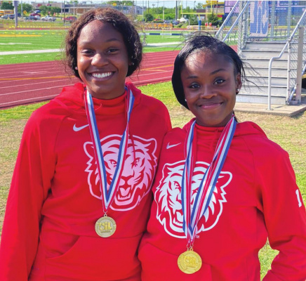 Che’Merian Richmond and Ja’Naria Jackson will represent Terrell athletic program at the Class 4A State Track and Field Meet. Courtesy photo