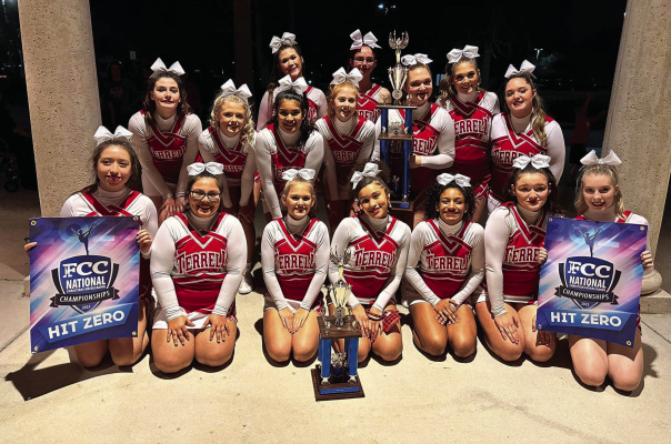 The Terrell High School cheer program opened the new year in impressive fashion, competing at the 2023 National FCC Cheer Championships. Coach Crissy Meador noted, “THS Cheer came to compete and HIT ZERO twice and won second place in the National Championship! This team worked so hard this year to build new stunt groups and pushed hard to their fullest potential. The competition was much more intense this year, but this team believed, practiced, pushed and HIT ZERO!” Awards received by the THS program inclu