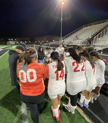 The Terrell Lady Tigers tightened their grip on the top spot in District 12-4A with a 3-1 win over the Kaufman Lady Lions. Photo courtesy of the Terrell HS Twitter page