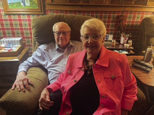 Jack Jones celebrates his 90th birthday on April 23 with his wife Patricia “Pat” Jones and other family members. Photo courtesy of Kelley Jones