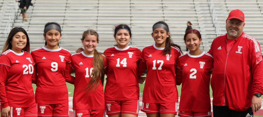 The Terrell Lady Tigers celebrated Senior Night with a 3-1 win over the Sunnyvale Lady Raiders March 5. Photo courtesy of the Terrell HS Twitter page