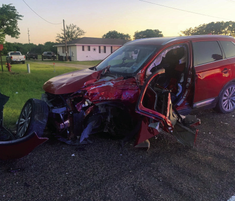 Elmo Fire Department responded to a two-vehicle accident on Monday night. Photos courtesy of Elmo Fire Department Facebook page