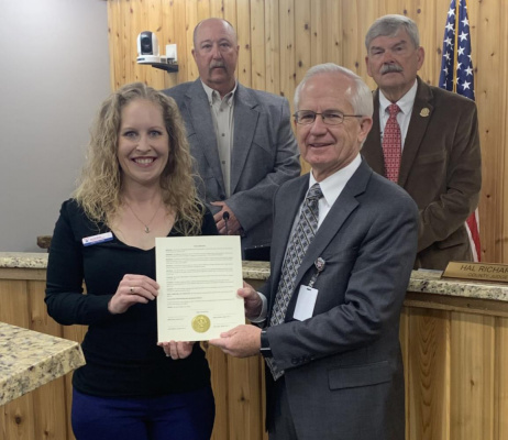 State Representative Keith Bell, County Judge Hal Richards, President of the Kaufman County Child Welfare Board Courtney Wortham and other community leaders were present for the reading of a proclamation declaring April as Child Abuse Prevention and Awareness Month. Courtesy photo