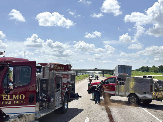 A truck driver was charged with five counts of manslaughter in a wreck that killed six people, shutting down both sides of Interstate 20 near Terrell on Saturday, June 28. Photo courtesy of Terrell Volunteer Fire Department