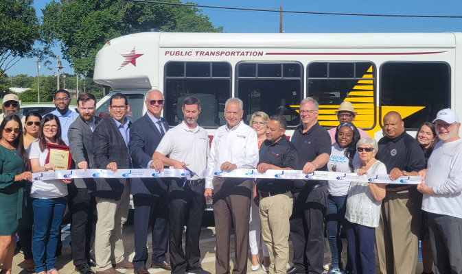 Terrell-based STAR Transit held a ribbon cutting ceremony to celebrate the expansion of public transportation services in Duncanville July 17. Courtesy photo
