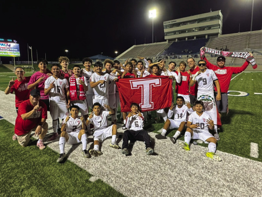 The Terrell Tigers won the Bi-district championship over the University Trojans at Waco Stadium on Friday, March 20 to advance to the Area round of playoffs. Photo courtesy of @terrell_soccer/X