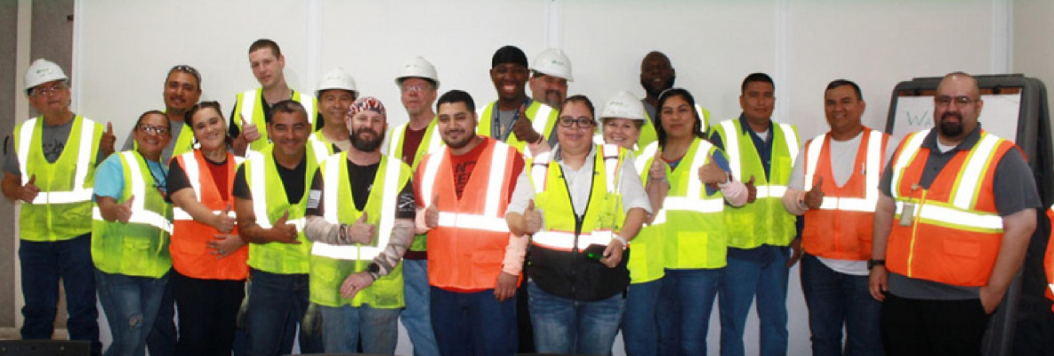 Members of the Terrell Standard Door Department Team were recognized with the prestigious Pinnacle Award for their outstanding achievement in helping grow and improve Oldcastle BuildingEnvelope’s business. Courtesy photos