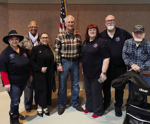 Terrell Police Chief Ken McKeown was honored at his retirement ceremony at the Rockwall &amp; Brin Church of Christ Jan. 26. McKeown served the City of Terrell proudly for 31 years and had many in attendance to honor him as he moves into retirement. Photo courtesy of Terrell PD/City of Terrell’s Facebook pages