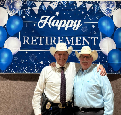 Friends, family and colleagues came together to celebrate the retirement celebration of Terrell Police Lieutenant Robby Lavin on Wednesday, April 30. The celebration at Rockwall and Brin Church of Christ was the culmination of 36 years of dedicated service to the Terrell community. Additonal photos on 2A. Photos courtesy Terrell Police Department Facebook page