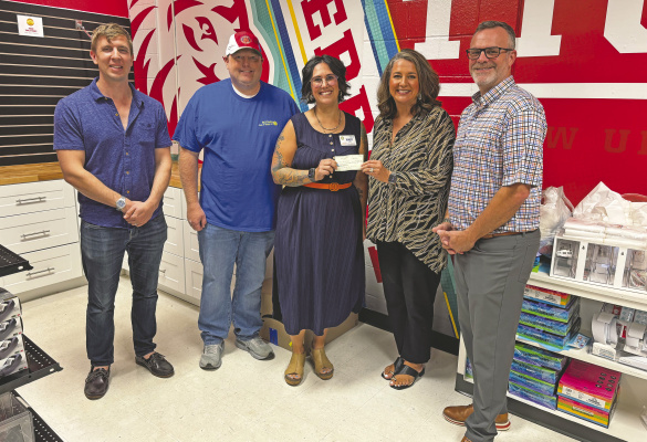 Rotary Club of Terrell made a donation to the Terrell ISD Teacher Shop on Monday, August 10th from proceeds raised at the Annual Bowling Fundraiser. Photo by Bodey Cooper