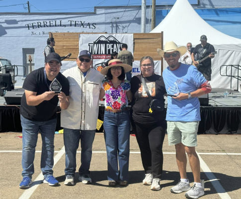 Visitors and residents made their way to downtown Terrell for the Terrell Taco Festival on Saturday, May 3. Gabriel and Virginia Rodarte took home Terrell’s Top Taco Award for the fourth year in a row. Zoe and Emma’s Café owners Jonthan and Lilie Majera took home Terrell’s Top Dessert honors. They are pictured with Terrell Mayor Rick Carmona and District 3 Councilmember Mayrani Velazquez. Additional photos on 10A. Photo courtesy of City of Terrell/Terrell Chamber of Commerce