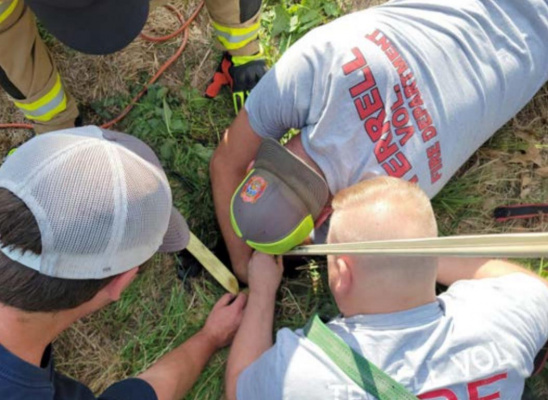 TVFD conducts puppy rescue