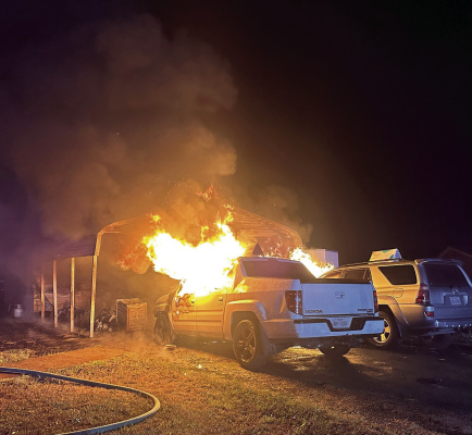 Terrell VFD, Terrell FD, Elmo FD, Kaufman FD and other agencies were able to handle the new year, along with multiple fires as 2026 got underway. Photos courtesy of Terrell Volunteer Fire Department
