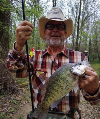 Retired crappie guide Billy Kilpatrick with a nice ‘creek crappie.’ Photo by Luke Clayton