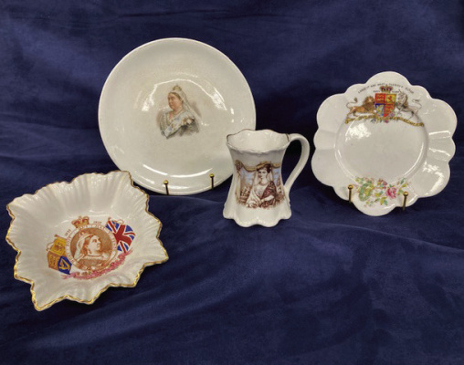 British Coronation ware on display in Terrell