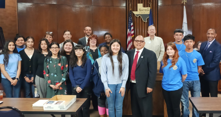 Key Club members and their sponsors served as honored guests of the Terrell City Council April 4. The Key Club is a leadership program of Kiwanis Club of Terrell built on the core values of leadership, character building, caring and inclusiveness. Courtesy photo