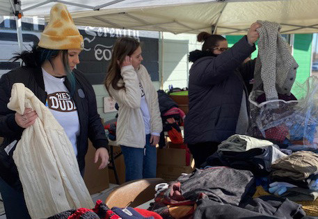 The Terrell Action Committee helped to conduct a tally of the city’s homeless population during the annual Point-In-Time Count Jan. 26. Volunteers helped to distribute food, clothing and other items while also conducting interviews. Courtesy photo