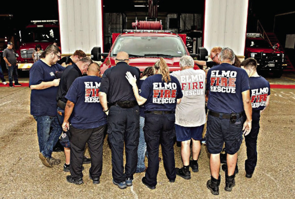 Elmo Fire Department and the community came together for their push-in ceremony on Saturday, Aug. 30. Photos courtesy of Anita Goebel