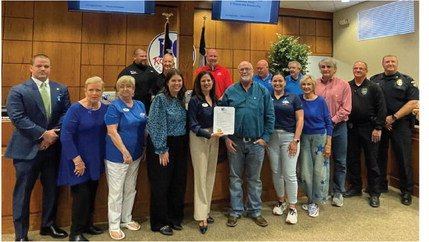 Members of Lone Star CASA make a proclamation before the Royse City Council on March 25. Photo courtesy of Lone Star CASA