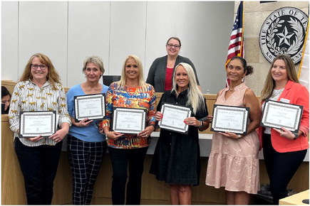 From Left to Right: Susan Valentine, Kessie Pool-Skiles, Amber Lazard, Shannon Hall, Olga Lambeth and Lindsay Brosin Photo courtesy of Lone Star CASA
