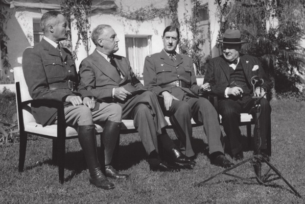 One of the most important meetings during World War II was in Casablanca in January 1943. Decisions made at the Casablanca Conference continue to impact the world today. Participating were (left to right) French Gen. Henri Giraud, United States President Franklin D. Roosevelt, French Gen. Charles de Gaulle and British Prime Minister Winston Churchill. COURTESY PHOTO
