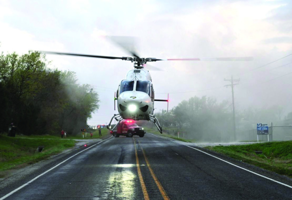 College Mound Fire Department, Terrell Volunteer Fire Department and CareFlite responded to a serious ATV accident on Sunday, March 23 at FM 2728 near Interstate 20. Photo courtesy of College Mound Fire Department