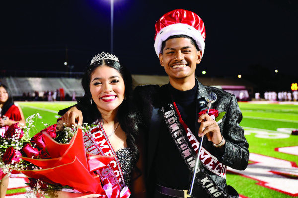 Terrell crowns Homecoming King Adrian Vargas and Homecoming Queen Isabella Sanchez at the homecoming football game Friday, Oct. 13 at Memorial Stadium. Photo courtesy of Terrell ISD Facebook page