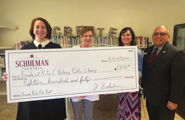 Friends of the Hulsey Public Library receives donations