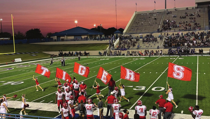 The Terrell Tigers matched their win total for the entire 2020 season last week with a 49-21 rout of the University Trojans. The Tigers, now 3-0, were scheduled to face off against 3-0 Aubrey at home Sept. 17. PHOTO BY LISA McBRIDE