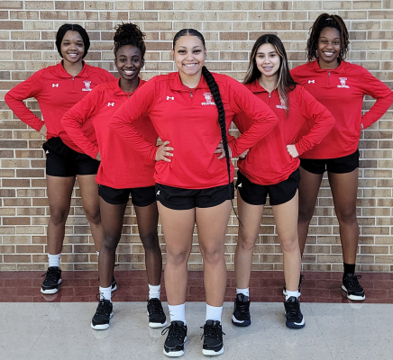 The Terrell Lady Tiger volleyball program will recognize its five senior members, Ja’Kayla Dabney, Aliviya Thompson, Madison Horton, Karyssa Breunig, Che’Merian Richmond, prior to their game against Lancaster Oct. 15. Ceremonies are scheduled to begin at approximately 6:15 p.m. at the Terrell Athletic Complex. Courtesy photo