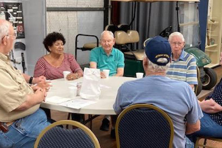 Area veterans gather at the No. 1 British Flying Training School Museum for coffee, doughnuts and conversation on the second Saturday of most months. Courtesy photo