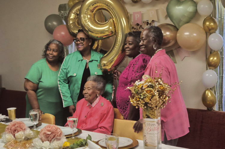 Former Terrell City Mayor Frances Anderson was the center of attention at her 99th birthday party recently. The party was hosted by members of the 22 Maréchal Niel Club. The City of Terrell is proud to have Mayor Anderson as one of the many leaders who have provided outstanding leadership to our residents. Photo courtesy of City of Terrell