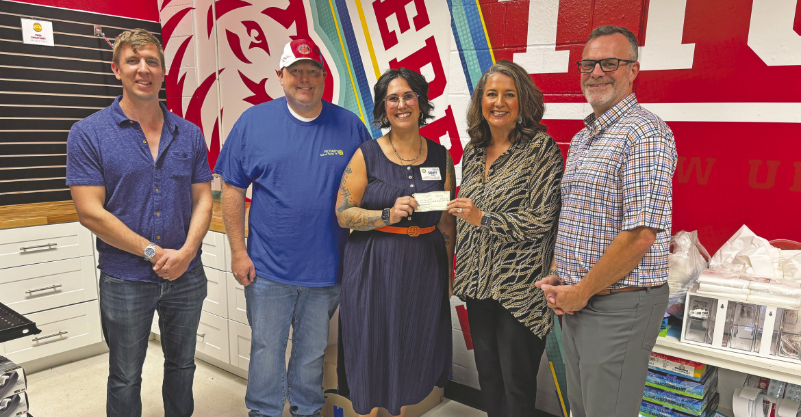 Rotary Club of Terrell made a donation to the Terrell ISD Teacher Shop on Monday, August 10th from proceeds raised at the Annual Bowling Fundraiser. Photo by Bodey Cooper