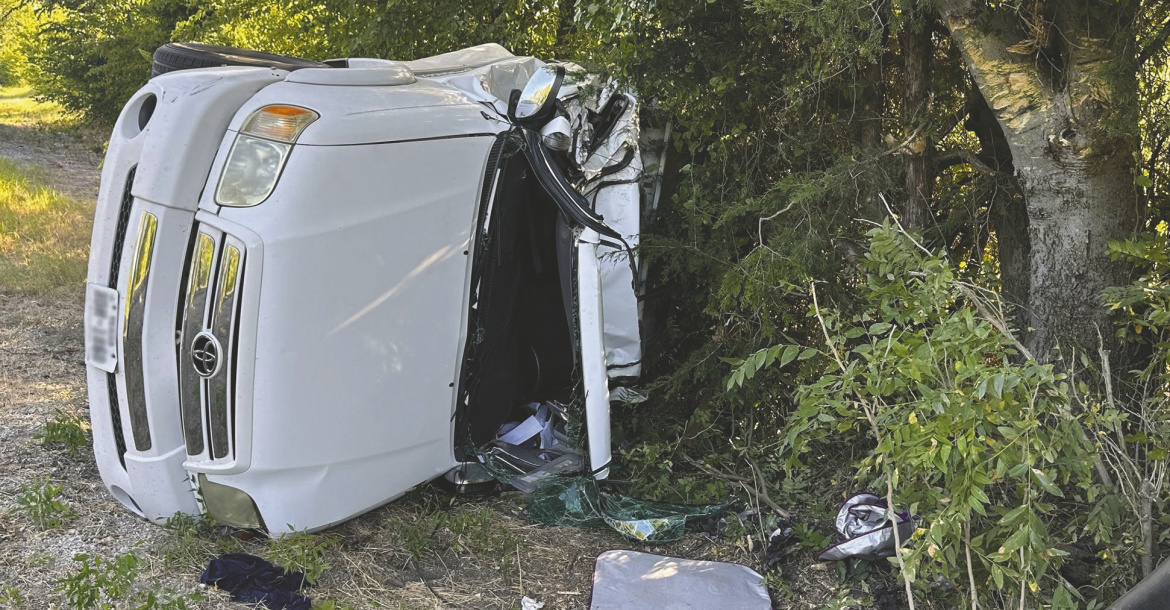 Terrell Volunteer Fire Department and CareFlite responded to a rollover crash on FM 148 north of FM 987 in Terrell on Sunday, Aug. 16. Photo courtesy of Terrell VFD