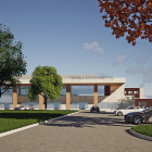 The renderings of the new Terrell State Hospital entry way and courtyard as the project is set to be complete in late 2027. Photos courtesy of KC Projects